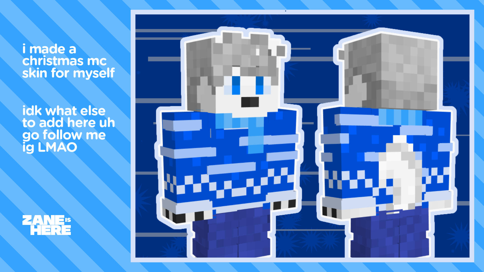 Minecraft Skin Showcase: Festive Zanjoe 2022 • personal work • link to post