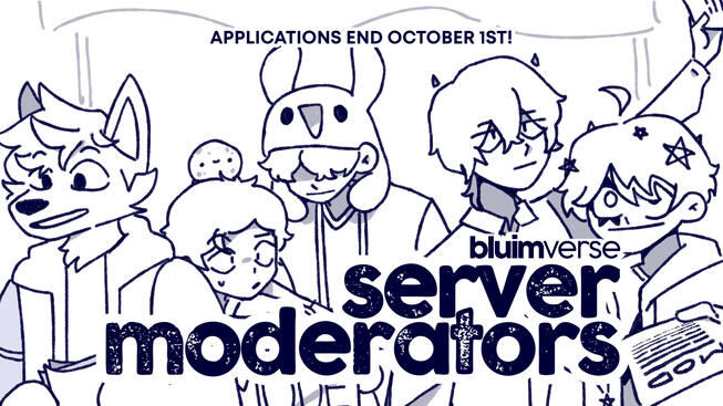 Social Media Graphic • bluimverse is looking for server moderators!
